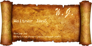 Weitner Jenő névjegykártya